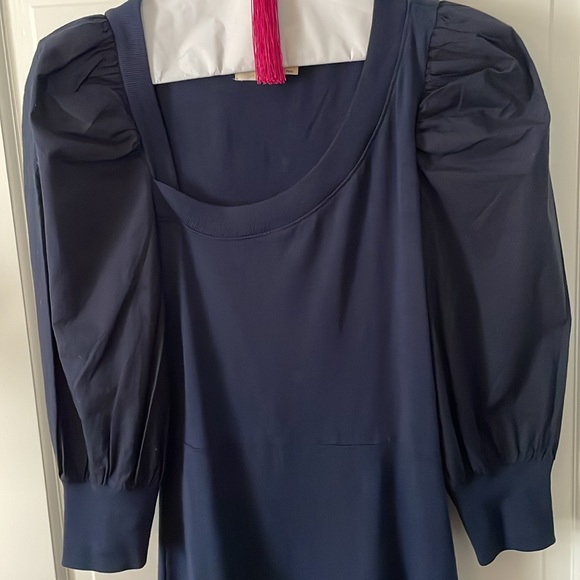 SO FEMME girlie NWOT Nation LTD midnight blue classic midi dress XS 💕 - Picture 2 of 6